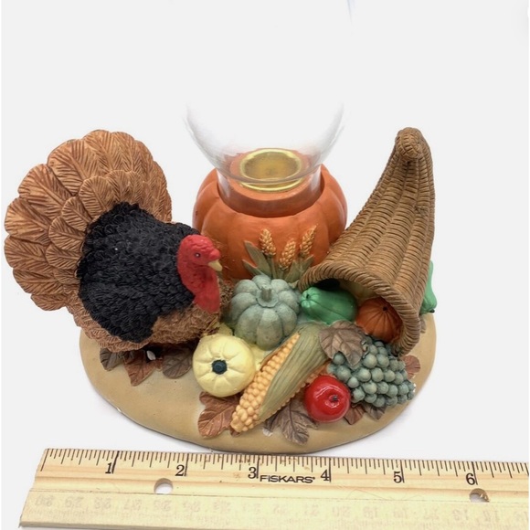 3 Piece Thanksgiving Day Centerpiece. Measurements are shown. Breakable - Picture 2 of 6
